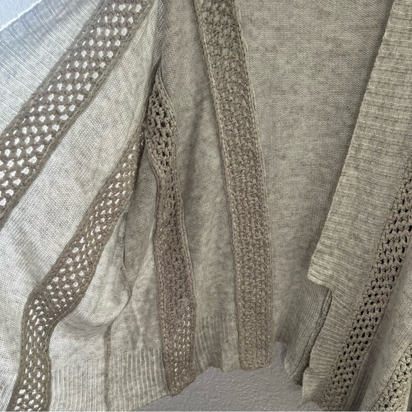 Sundance Light Grey Open Front Knit Cardigan Size XL - Picture 15 of 16
